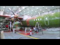 building a bombardier q400 airplane