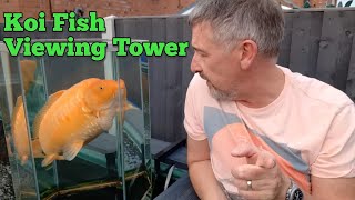 HOW TO MAKE/FIT  KOI FISH POND VIEWING TOWER/INVERTED AQAURIUM**HOW TO LIGHT THE TOWER AT NIGHT