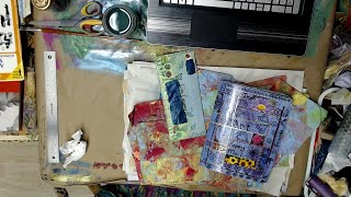 Happy Mail page--Janet Baum, thrift haul, and ATC's