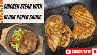 Chicken Steak 🥩 With Black Pepper Sauce Soft Juicy Tander Chicken Steak