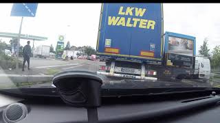 LKW Walter -Lorry Running Red Light at Speed nearly kills motor cyclist