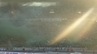 Pyro im Gästeblock bei Hertha gegen Gladbach!