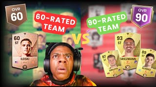 Beating a 90 Rated Team with a 60 Rated Squad! | Ultimate Underdog Gameplay Challenge! | FC Mobile