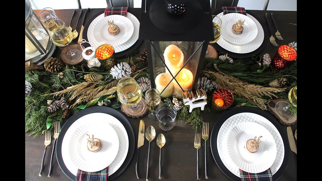 How To Set Up A Christmas Tablescape - YouTube