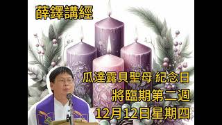 薛鐸講經：2024年12月12日星期四_將臨期第二週