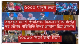 বঙ্গবন্ধুর স্বদেশ প্রত্যাবর্তন দিবসে প্রামাণ্যচিত্র‍্য।৫০০০মানুষ,দলের ১০০০০কর্মী হত‍্যা করলেন ইউনুস?