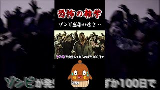 恐怖の雑学  ゾンビが発生したらたった100日で・・・ #shorts 怖い雑学