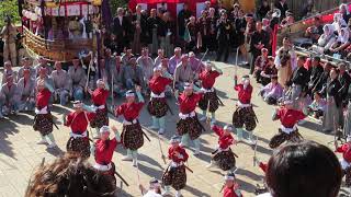 Nagasaki Kunchi October9,2024 Yahatamachi sword dance長崎くんち 八幡町 剣舞 扇の的