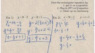 Converting Parametric to Rectangular Equations