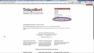 Todaysmeet Tutorial Quickie