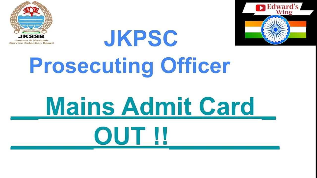 JKPSC PO Mains || Admit Card OUT || How To Download Your Admit Card ...