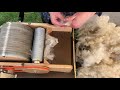 making roving from a swing picker and drum carder