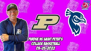 Purdue vs Saint Peter's 3/25/22 College Basketball Free Pick CBB Betting Tips | NCAA Tournament