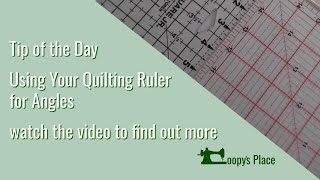 How can you use your quilting ruler to measure angles