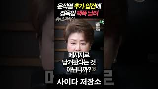 정옥임, 윤석열 혐의 추가 입건에 팩폭 \