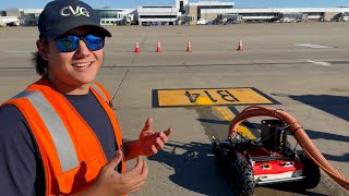 StripeBot Removing Gate Markings at CVG by APEX Waterjetting Global