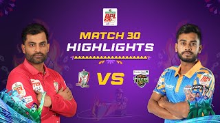 Highlights | Match 30: Fortune Barishal vs Khulna Tigers