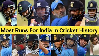Most Runs For India In Cricket History 🏏 Top 25 Batsman 🔥 #shorts #sachintendulkar #rahuldravid