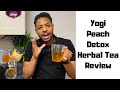 Yogi Peach Detox Tea Review - Healthy Cleansing Formula Caffeine Free Herbal Tea - Hot & Iced