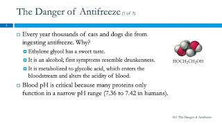 18.1 The Dangers of Antifreeze