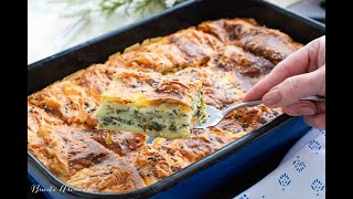 CHEESE PIE, SPINACH AND KEFIR - the delicious recipe for BUREK/Börek with spinach