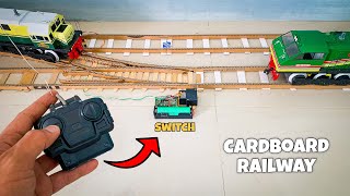 How to make motorized rail track switch with cardboard