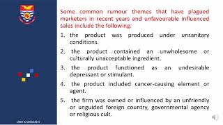 Consumer Behaviour Unit 6 Session 4