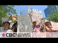 Gun control activists protest outside Houston NRA convention