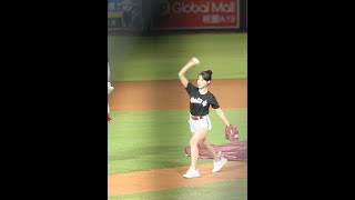 Rakuten Girls樂天女孩  ,李多慧이다혜 ,多慧第二次開球 全程中文致詞 ,台湾プロ野球 TAIWAN,  0915