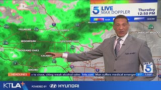 3rd storm in a week to bring rain, snow, tornado risk to Southern California