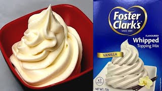 মাত্র তিন মিনিটে পারফেক্ট হুইপ ক্রিম/Foster Clark's Whipped Topping Mix/how to make whipped cream