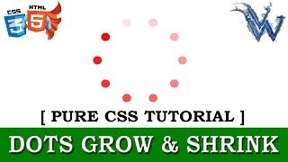Dots Grow and Shrink CSS Preloader | Cool CSS Effects 2018 | Pure css animation