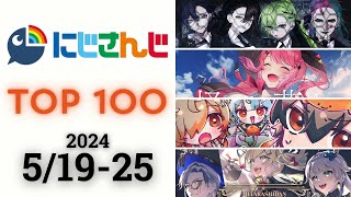 【2024/5/19-25】にじさんじ 歌ってみた&オリジナルソング 週間再生数ランキング TOP 100 + 新曲