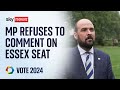 Conservative Party chair Richard Holden refuses to answer questions over Essex seat