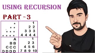 Draw Pattern Using Recursion Function CODE In JAVA Part 3 | CodeWithNaval