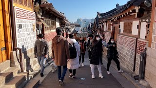 [4K] Sunny weekend, walking tour of Bukchon Hanok Village