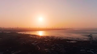 Gaomei wetland sunset drone photography | P4PV2 |高美濕地 黃金夕陽 空拍