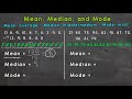 finding mean median and mode math with mr. j