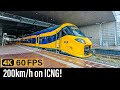 Train Cab Ride NL / 200kph on ICNG / Rotterdam - Schiphol - Amsterdam / ICNG / August 2024