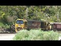 freight train 224 near waiouru by drone