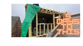 How to build a dorma roof for this loft conversion uk in 5 days..