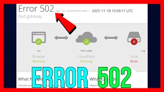 Cloudflare Bad Gateway Error Code 502 | Cloudflare Error 502 Bad Gateway