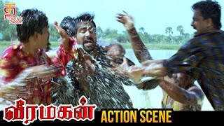 Best Action Scene | Veeramagan Tamil Movie Scenes | Ravi Teja | Sanghavi | Thamizh Padam