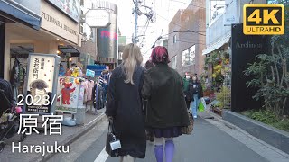 Walk from Harajuku to Omotesando 原宿から表参道まで散歩 - 2023/1/28 Sat.