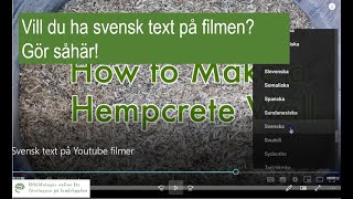 Svensk text på Youtube filmer