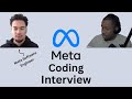 Mock Meta Coding Interview with Meta Software Engineer