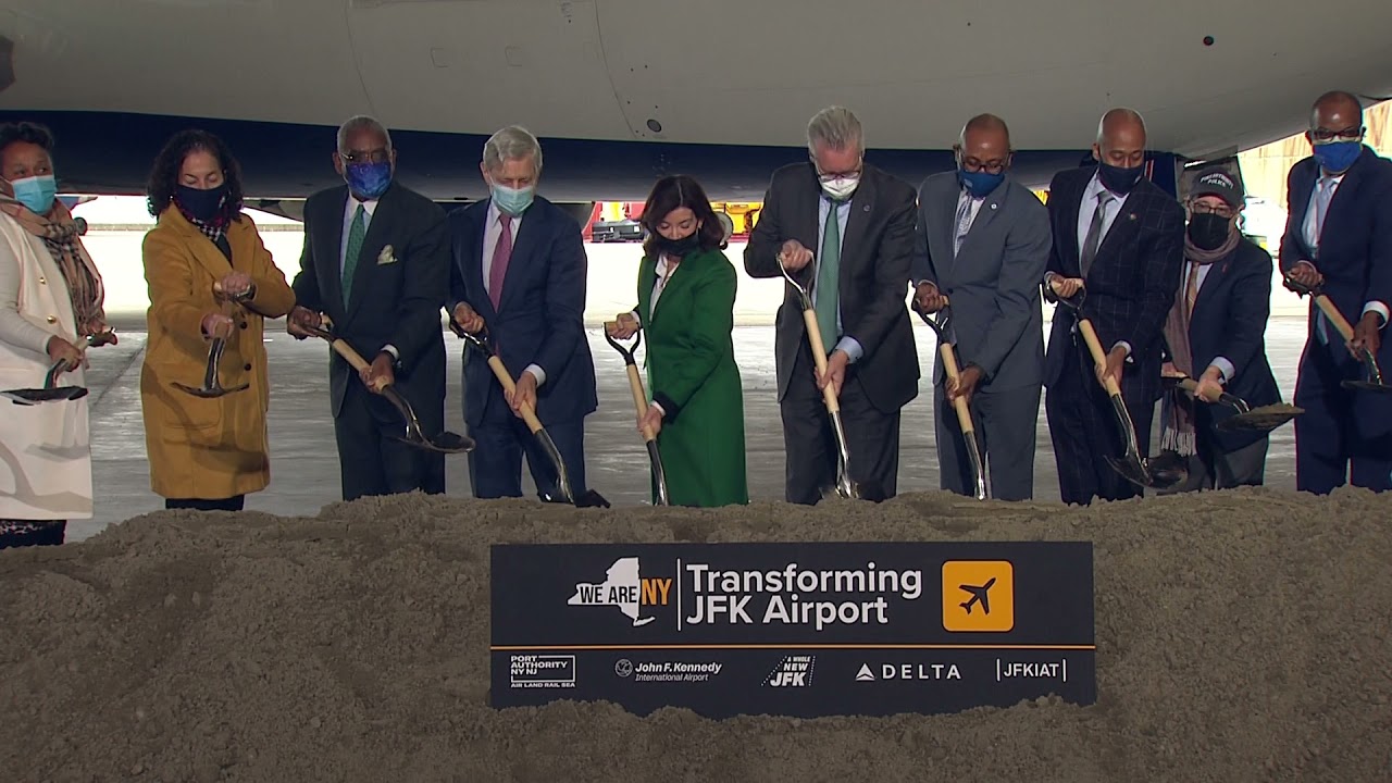 Governor Hochul Breaks Ground At JFK Terminal 4 Expansion - YouTube