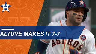 WS2017 Gm5: Jose Altuve belts three-run homer to tie it in Game 5 of the World Series