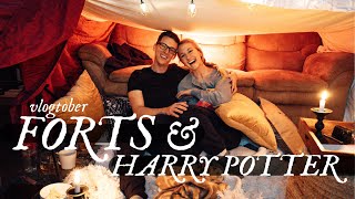 Building a Fort and Harry Potter for Thanksgiving 🍂⚡ | #Vlogtober 2020