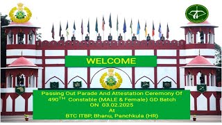 LIVE : Passing Out Parade \u0026 Attestation Ceremony Of 490th Constable GD Batch (Male/Female)-BTC ITBP